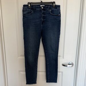 Good American Dark Blue Ankle Jeans